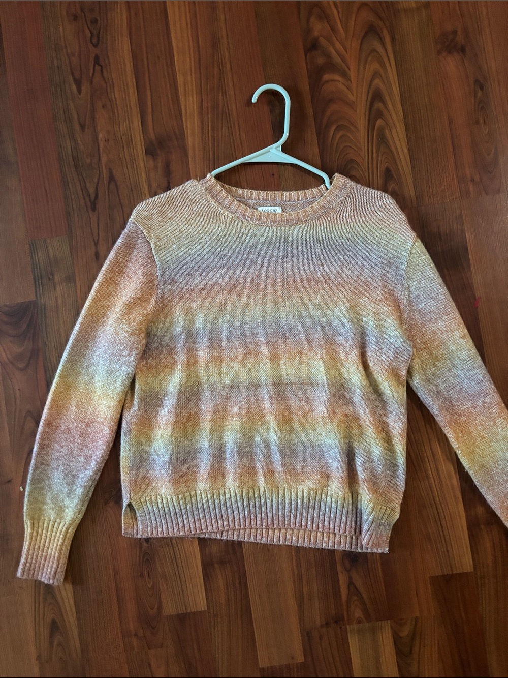 Pastel Ombre Crewneck Sweater - Multicolor rainbow soft fall sweater